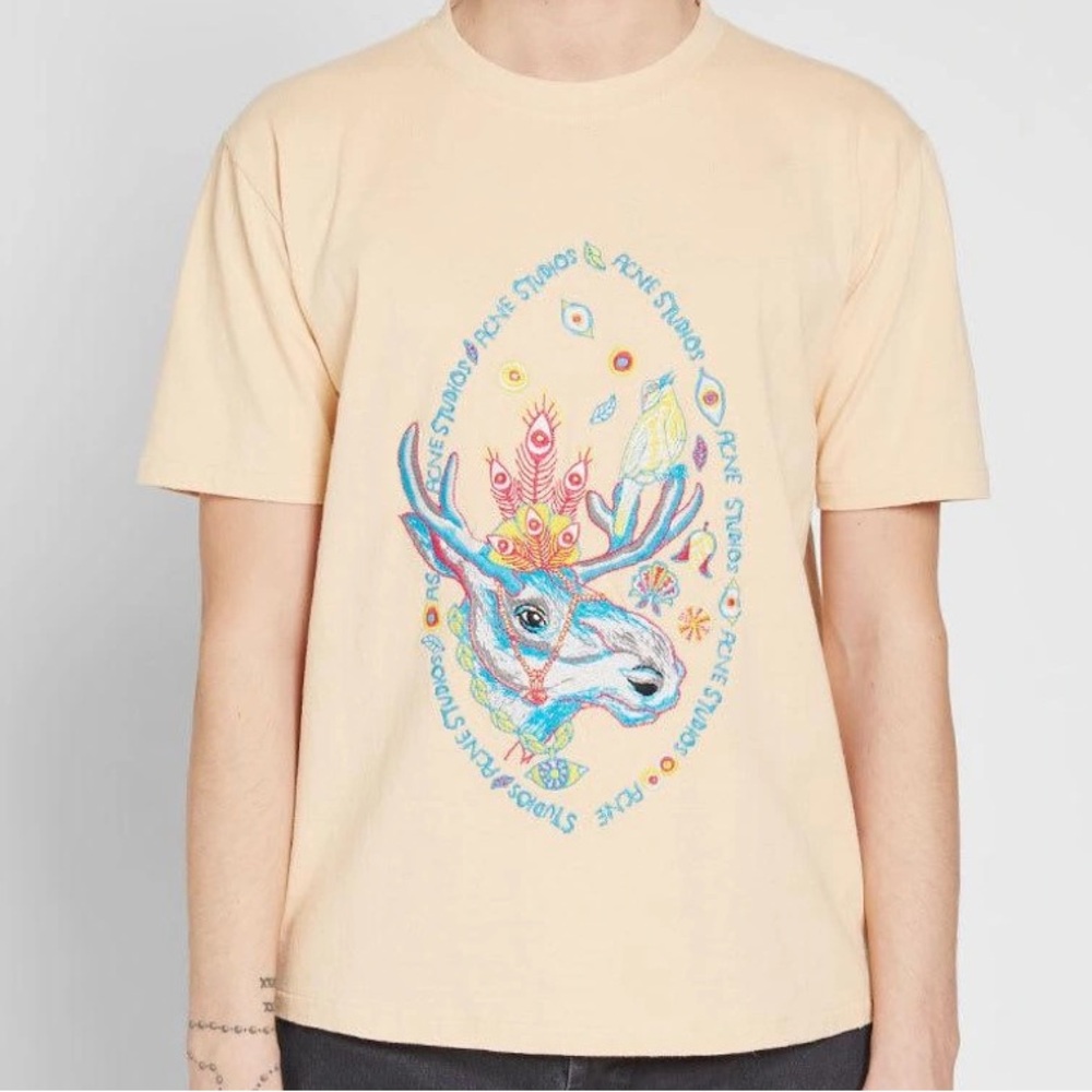 NEW Acne Studios “Midsummer Mystic” Psychedelic Bemabe Rave Moose Shirt Size S